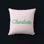 Palm Beach Preppy Personalized Name Throw Pillow  クッション<br><div class="desc">Colorful Custom Name Dorm Pillow | Preppy College Dorm Decor Brighten your space with this Palm Beach preppy personalized name throw pillow, featuring a bold custom name in vibrant resort-inspired colors. Designed with a clean script style and cheerful coastal palette, this pillow adds personality and color to college dorm rooms,...</div>