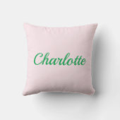 Palm Beach Preppy Personalized Name Throw Pillow  クッション (裏面)