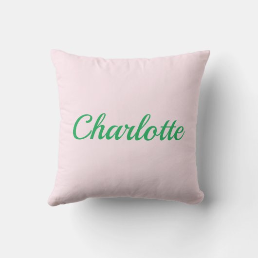 Palm Beach Preppy Personalized Name Throw Pillow  クッション (裏面)