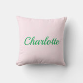 Palm Beach Preppy Personalized Name Throw Pillow  クッション (正面)
