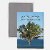 Palm Breeze Shoreline | Family Name & Trip Year マグネット (正面/裏面)
