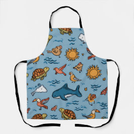 Palm Coast All-Over Print Apron Gift エプロン