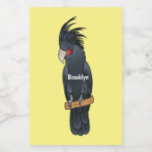 Palm cockatoo bird cartoon illustration フードラベル (シングルラベル)