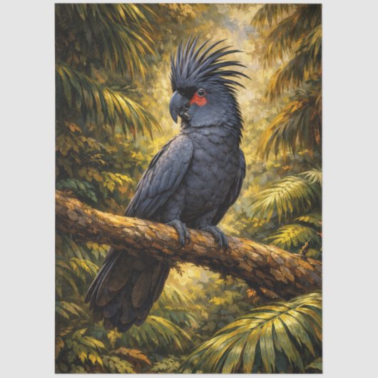 Palm Cockatoo Decoupage 薄葉紙 (正面)