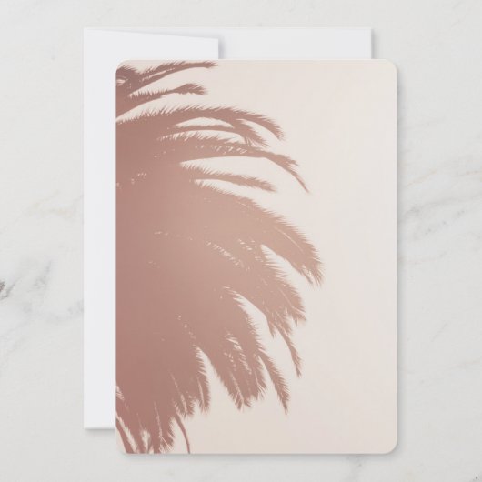 Palm Court wedding invitation 招待状 (裏面)