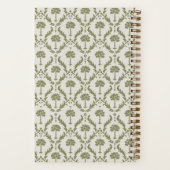Palm Damask Personalized Notebook | Heritage Olive ノートブック (裏面)