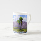 Palm Desertの骨灰磁器のマグ ボーンチャイナマグカップ (正面右)