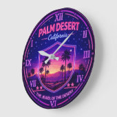 Palm Desert California  ラージ壁時計 (傾斜)