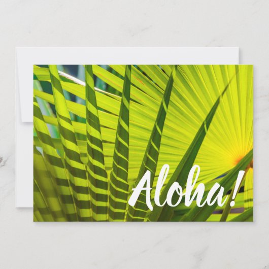 Palm Fan, Kilaea, Kauai, Hawaii 招待状 (正面)