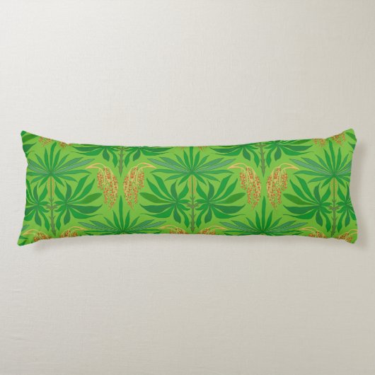 Palm Flowers Tropical Pattern ボディピロー (正面)