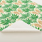 Palm Flowers Tropical Pattern Sherpa Blanket シェルパブランケット (3/4)