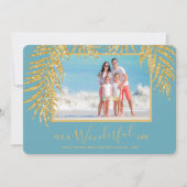 Palm Frondsクリスマスフォト シーズンカード (正面)