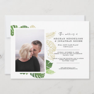 Palm Greeneryバーチャルフォト結婚式招待状
