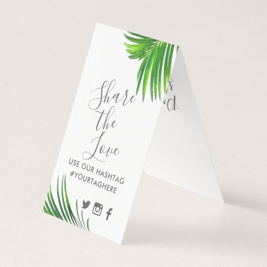 Palm Greenery Social Hashtag結婚のサイン (裏面)