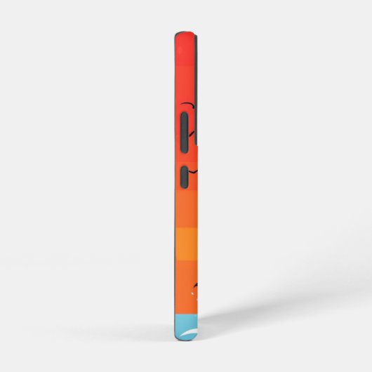 Palm Island under red sky with birds Samsung Galaxyケース (右側面)