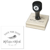 Palm Leafビーチ日付ゴム印を保存 ラバースタンプ (押印)