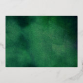 Palm Leafビーチ結婚式写真アナウンスカード 箔招待状 (裏面)