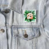 Palm Leafフレームの写真のカスタムボタン 缶バッジ (インサイチュ)