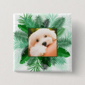 Palm Leafフレームの写真のカスタムボタン 缶バッジ (正面)