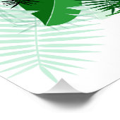 Palm Leafフレームの写真のポスカスタムター ポスター (コーナー)