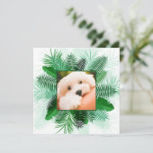 Palm Leafフレーム内の写真招待状 招待状 (スタンド正面)