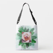 Palm Leafフレーム内の2枚の写真のカスタムバッグ クロスボディバッグ (裏面)