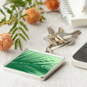 Palm leaf - emerald and lime green キーホルダー (側面)