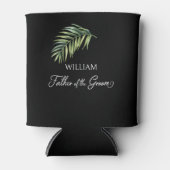 Palm Leaf Father of the Groom Any Color 缶クーラー (正面)