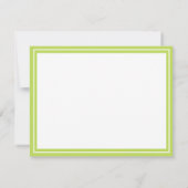 Palm Leaf Green and White Anchors Monogram ノートカード (裏面)