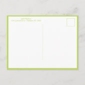 Palm Leaf Green and White Anchors Monogram ポストカード (裏面)