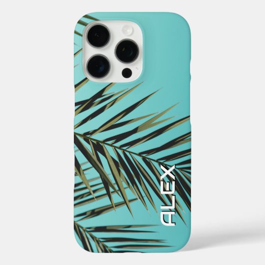 Palm Leaf iPhoneケース – トロピミニマルカルブルースカイ Case-Mate iPhoneケース (裏面)