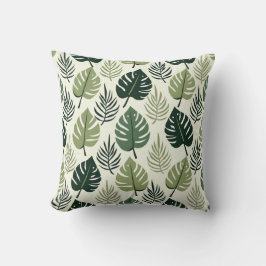 Palm Leaf Repeat Pattern – Tropical Botanical  クッション