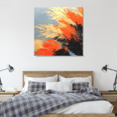 Palm Leaves – Abstract Tropical Motion キャンバスプリント (インサイチュ (寝室))