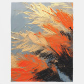 Palm Leaves – Abstract Tropical Motion フリースブランケット (正面)