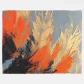 Palm Leaves – Abstract Tropical Motion フリースブランケット (正面(横))