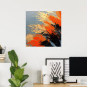 Palm Leaves – Abstract Tropical Motion ポスター (ホームオフィス)