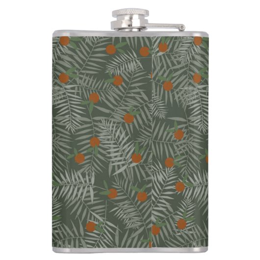 Palm Leaves & Oranges フラスク (裏面)