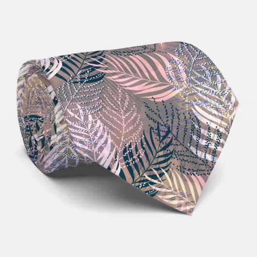Palm leaves, tropical, Botanical ネクタイ (ロール)