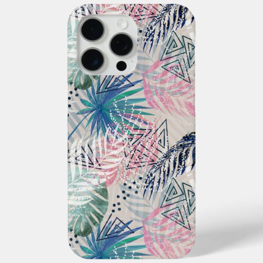 Palm leaves, tropical, Botanical, leaves, jungle, Case-Mate iPhoneケース (裏面)