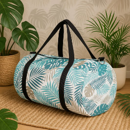 Palm leaves tropical foliage beach vibe exotic ダッフルバッグ