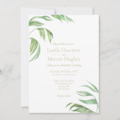 Palm Leaves Wedding Invitation 招待状 (正面)