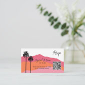 Palm Modern Rsvp Enclosure Card (pink) エンクロージャーカード (スタンド正面)