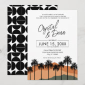 Palm Modern Wedding Invitation (nuetral) 招待状 (正面/裏面)