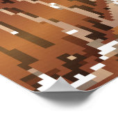 Palm Monsteraシームレスなパターン。オレンジホワイトトロピ ポスター (角)