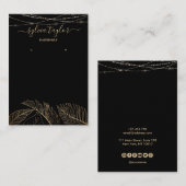 Palm Monstera Leaf Earringフレームディスプレイにロゴを追加 名刺 (正面/裏面)