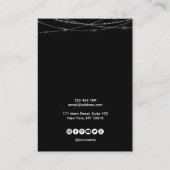 Palm Monstera Leaf Earringフレームディスプレイにロゴを追加 名刺 (裏面)