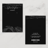 Palm Monstera Leaf Earringフレームディスプレイにロゴを追加 名刺 (正面/裏面)