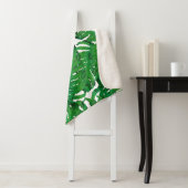 Palm Monstera Seamless Pattern. White Green Tropic シェルパブランケット (インサイチュ)