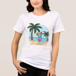 Palm Paradise – Paradise Cocktail Scene T-Shirt トライブレンドＴシャツ
