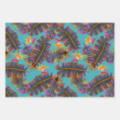 Palm Paradise Teal ラッピングペーパーシート (正面2)